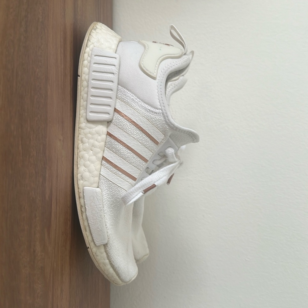 Adidas NMD with rose gold stripe